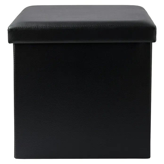 Puf Cuadrado - Negro, L x An x Al: 37 x 38 x 38 cm
