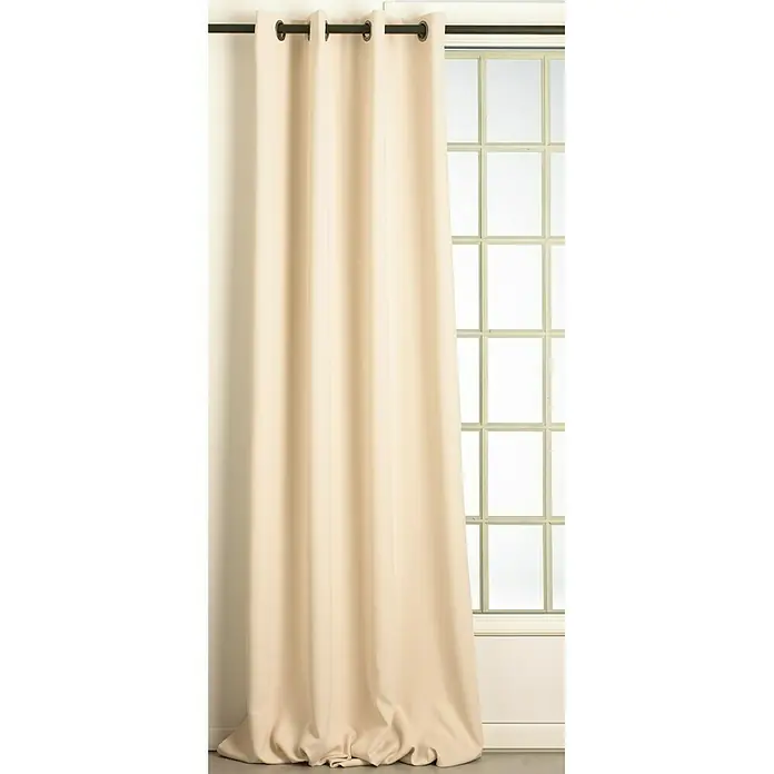 Cortina con ollaos opaca - 140 x 240 cm, 100% poliéster, Beige