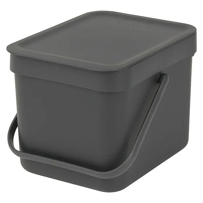 Brabantia Cubo de la basura Sort & Go - Gris, 6 l, Plástico