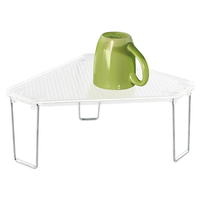 Organizador angular con pies Linus - L x An x Al: 34,1 x 15,3 x 22,6 cm, Transparente