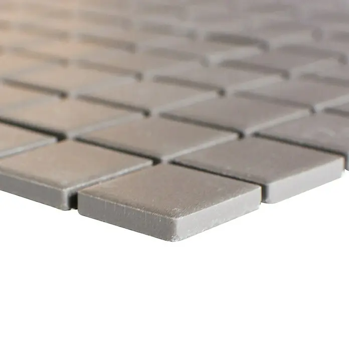 Mosaikfliese Quadrat Uni CU 050 - 32,6 x 30 cm, Braun, Matt - Detailaufnahme