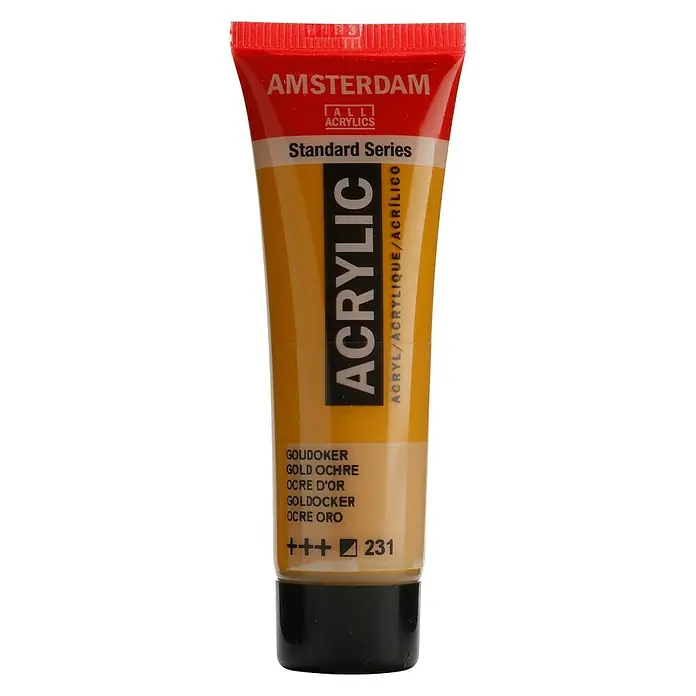 Talens Amsterdam Pintura acrílica Standard - Ocre oro, 20 ml, Tubo