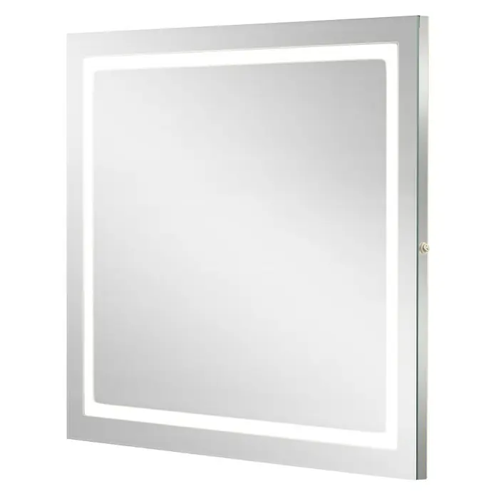 Camargue Espacio Ogledalo s LED rasvjetom - 100 x 85 cm, S prekidačem za prevrtanje - Pogled sprijeda