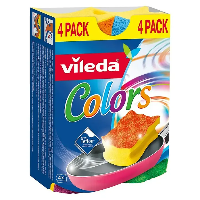Vileda Topfreiniger Colors - 4 Stk. - Linke Seitenansicht