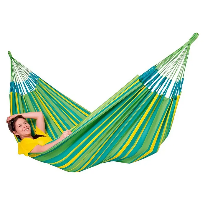 La Siesta Hamaca Brisa Lime - L x An: 350 x 160 cm, Amarillo/Verde/Turquesa, Número de personas máx.: 2
