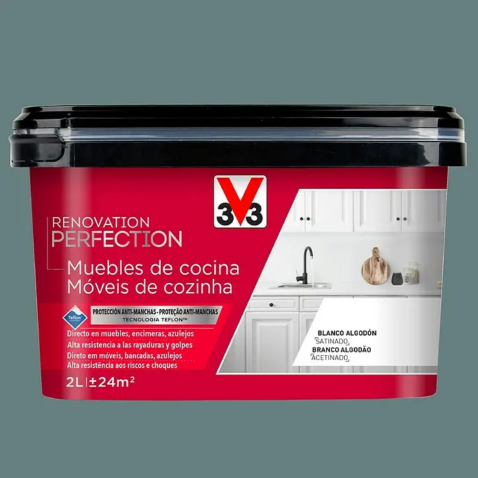 V33 Esmalte Cocinas Renovation Perfection - Antracita, 2 l, Satinado