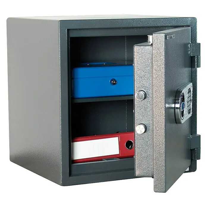 Rottner Brandschutztresor Atlas Fire - Elektronisches Zahlenschloss, L x B x H: 43 x 44 x 46 cm, Anthrazit