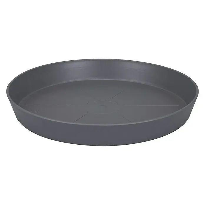 Elho Loft Urban Podložak za teglu za cvijeće Saucer - Vanjska dimenzija (ø x V): 14 x 2 cm, Plastika, Antracit - Pogled sprijeda