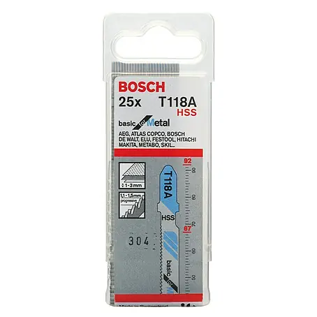 Bosch  Listovi za ubodnu pilu T 118 A