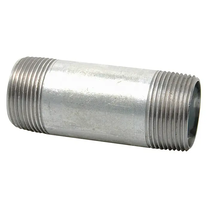 Pocinčana cijev - ¾″, Duljina: 40 mm, Pocinčano - Pogled sprijeda