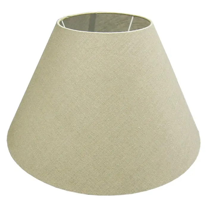 Lampenschirm - Durchmesser: 45 cm, Grau, Stoff - Vorderansicht