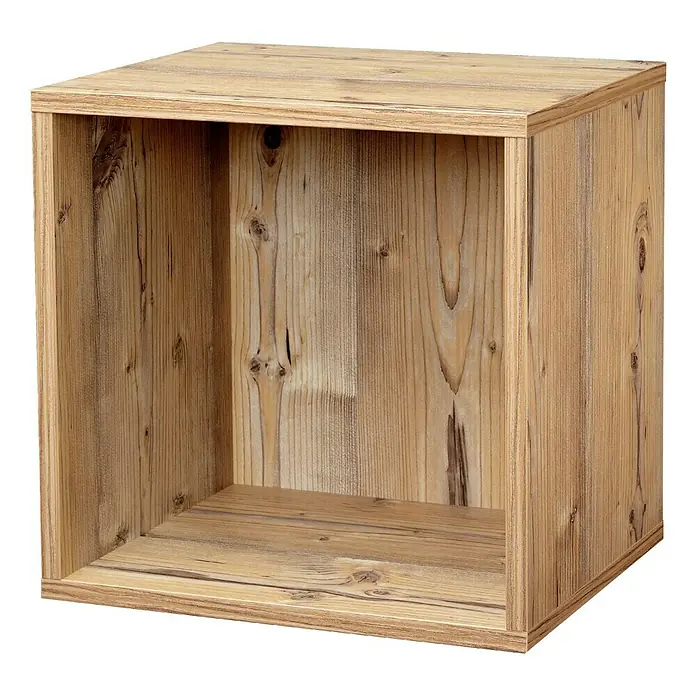 Dolle Regalwürfel Clic - 37,5 x 37,5 x 32,6 cm, Holzfarben - Vorderansicht