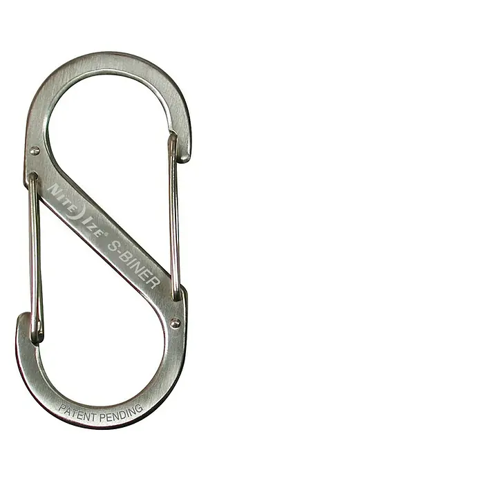 Nite Ize Doppelkarabiner - 89 x 38 mm, Edelstahl, Silber, Zugfestigkeit: 33 kg