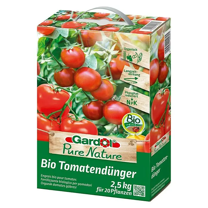 Gardol Pure Nature Bio-Tomatendünger - Inhalt ausreichend für ca.: 20 Pflanzen, 2,5 kg, Aus natürlichen Rohstoffen - Linke Seitenansicht