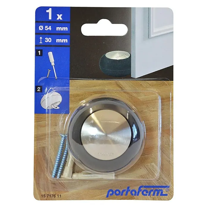 Portaferm Vloerdeurstopper Design - Ø x h: 54 x 30 mm, Lijmen - Vooraanzicht