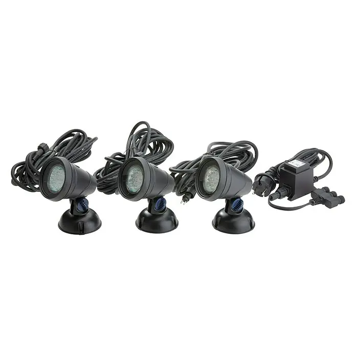 Oase LunAqua Set de focos subacuáticos Classic LED 3 - 3 ud., 5 W, Con transformador