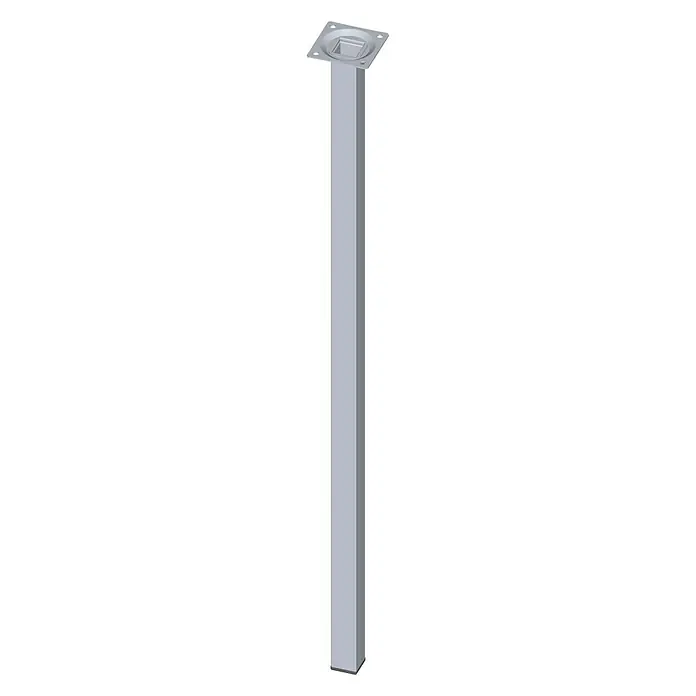Element System Pata de tubo de acero cuadrangular - L x An x Al: 25 x 25 x 800 mm, Cromo
