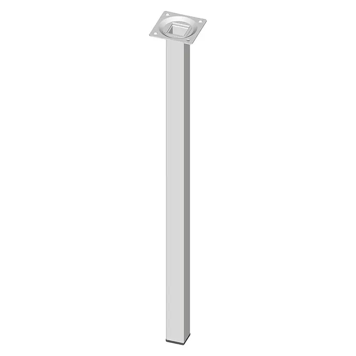 Element System Pata de tubo de acero cuadrangular - L x An x Al: 25 x 25 x 500 mm, Blanco