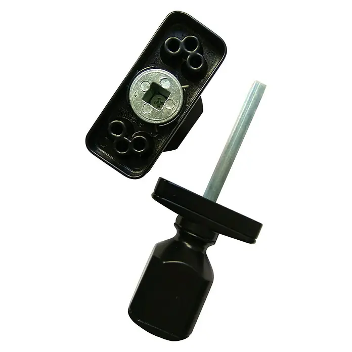 Pomo para puerta - Largo: 7 cm, Negro, 2 uds.