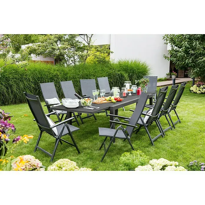Sunfun Maja Gartentisch Maja XXL - L x B: 280 x 100 cm, Sicherheitsglas