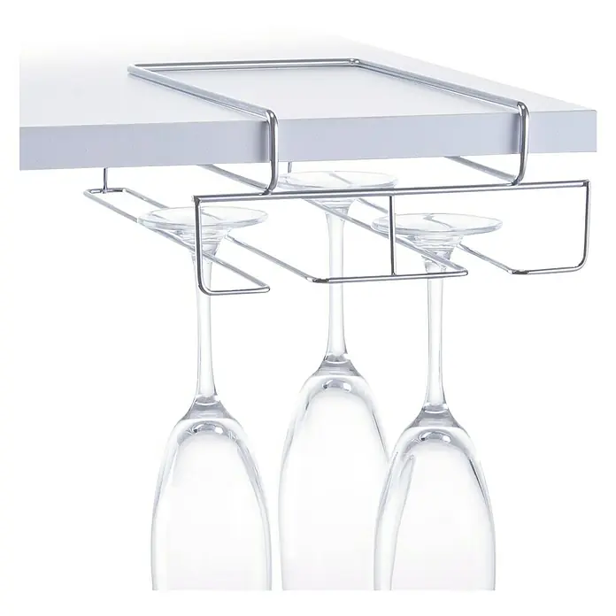 Zeller Present Colgador de copas - Metal, Cromo