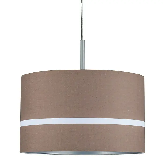 Paulmann DecoSystems Lampenschirm Tessa - Durchmesser: 25 cm, Braun, Textil, Form: Rund - Vorderansicht