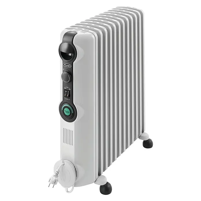De'Longhi Radiador de aceite Radia S - 2.500 W, Blanco, L x An x Al: 16 x 52 x 65 cm