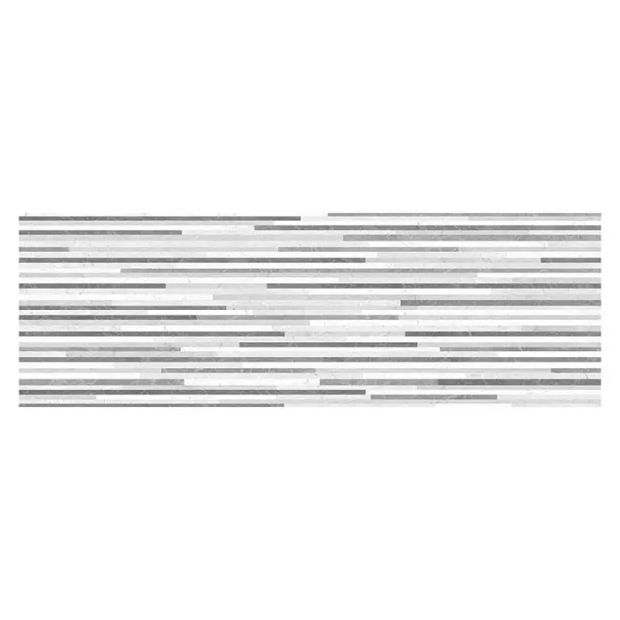 Palazzo Revestimiento cerámico Pure Decor - 24 x 69 cm, Blanco/Negro/Gris, Rectificado, Marmolado