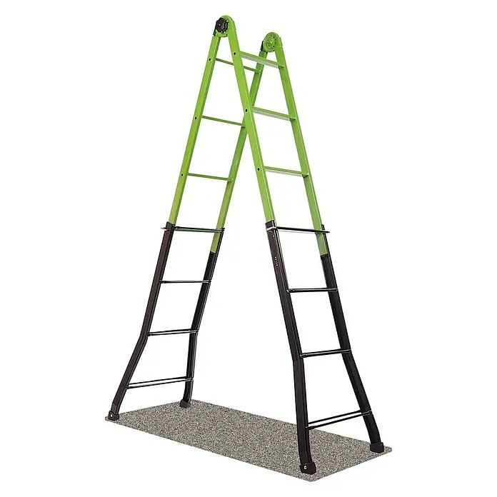 Escalera multiusos Miraggio - Altura de trabajo: 3,76 m, Número de peldaños: 8 peldaños, Acero