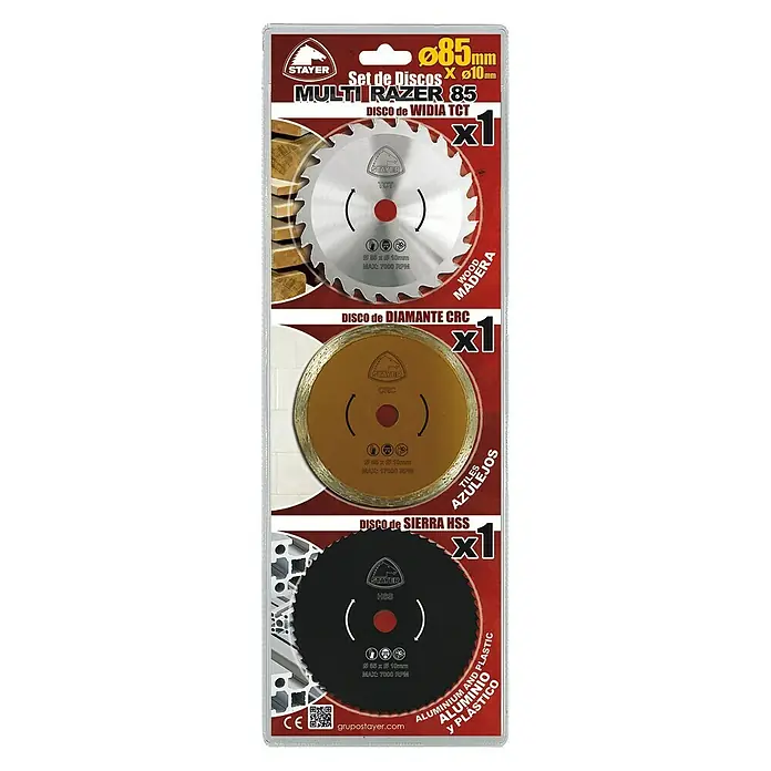 Stayer Disco de corte Multi Razer 85 - Diámetro: 85 mm, 3 pzs.