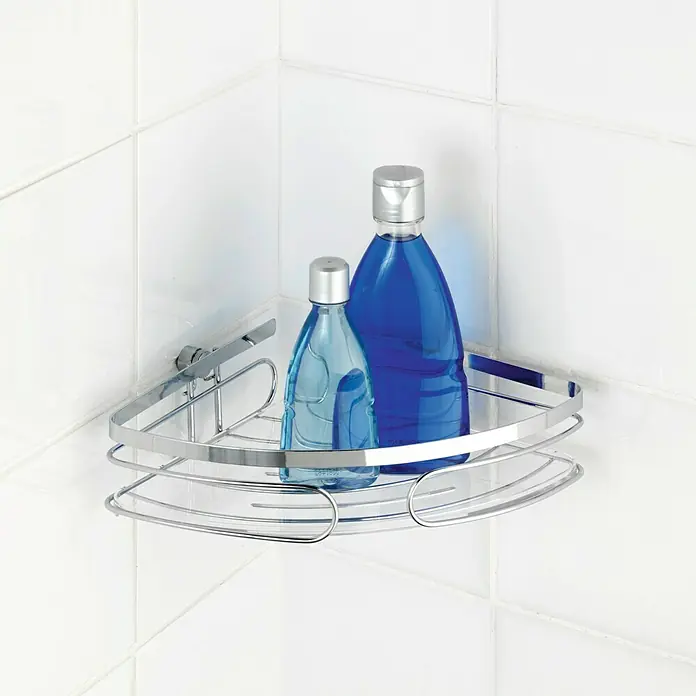 Wenko Cesta de baño angular Premium - L x An x Al: 19 x 19 x 6,5 cm