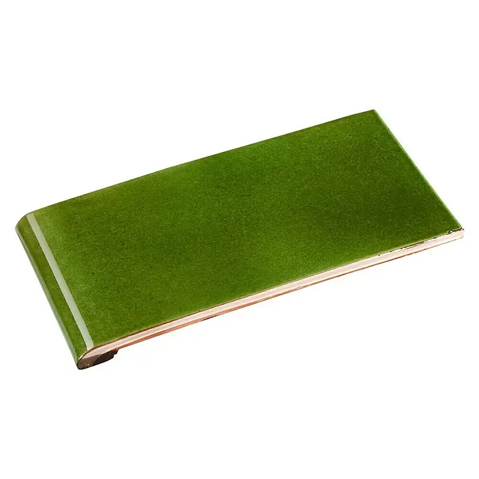 BHS Cataluña Baldosa decorativa Vierteaguas - 14 x 28 cm, Verde