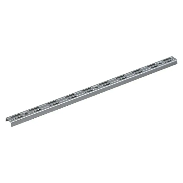 Element System Guía para la pared - Específico para: Soporte con rejilla 50 mm, Largo: 50 cm, Sistema de dos agujeros, Aluminio blanco