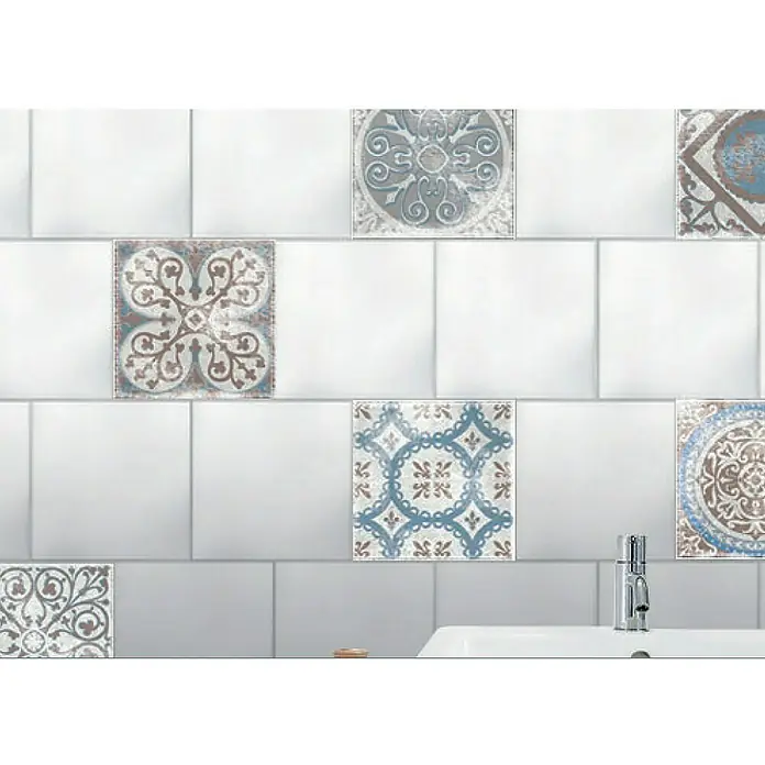 Adhesivos decorativos Azulejos Marvao - Motivo decorativo, Multicolor, 15 x 15 cm, 6 piezas