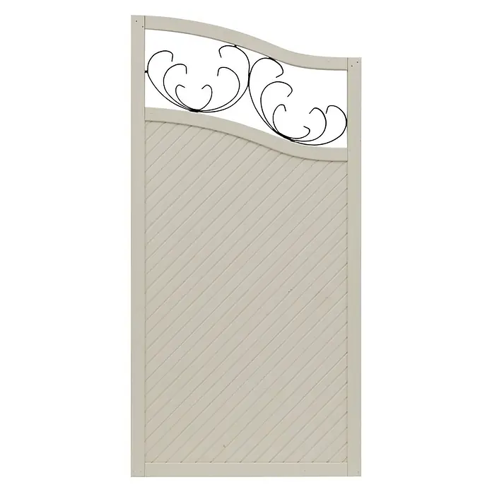 Andrewex Sichtschutz-Halbelement Elegant - 90 x 164/180 cm, Abgeschrägt, Latte - Vorderansicht