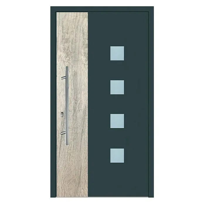 Solid Elements Aluminiumhaustür KA-110 - 110 x 210 cm, DIN Anschlag: Links - Vorderansicht