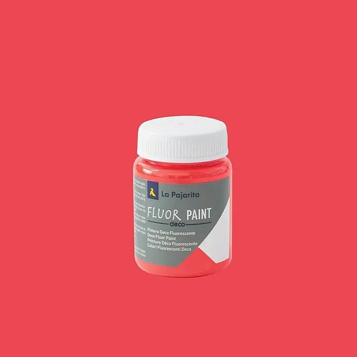 La Pajarita Pintura Fluor Paint - Red, 75 ml - Vista frontal