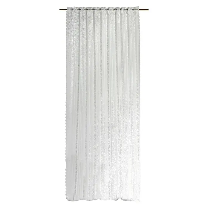 Elbersdrucke Schlaufenbandschal Membran - 100% Polyester, Weiß, 140 x 255 cm - Vorderansicht