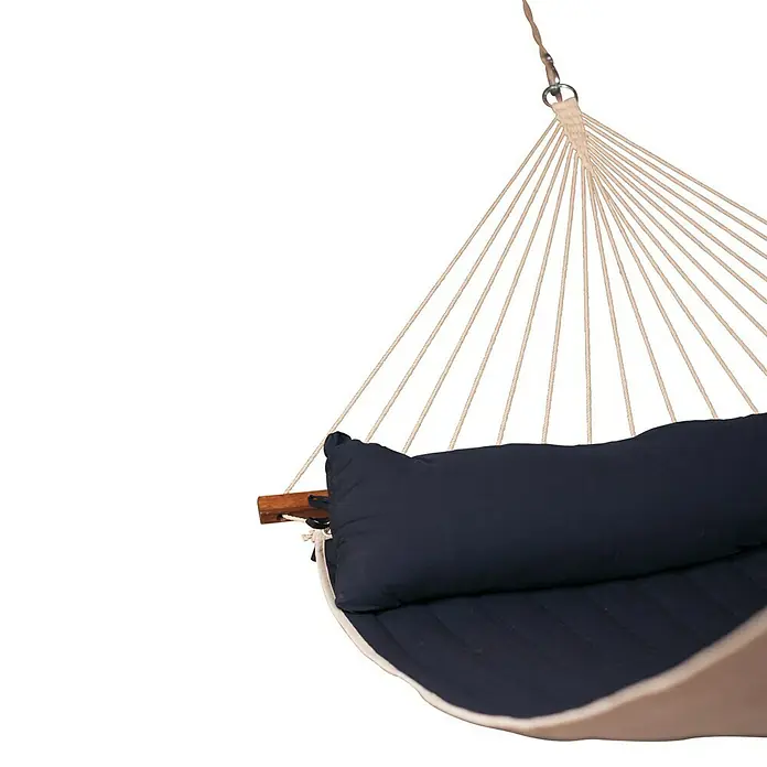 La Siesta Hamaca familiar Alabama Navy Blue - L x An: 400 x 140 cm, Azul - Primer plano