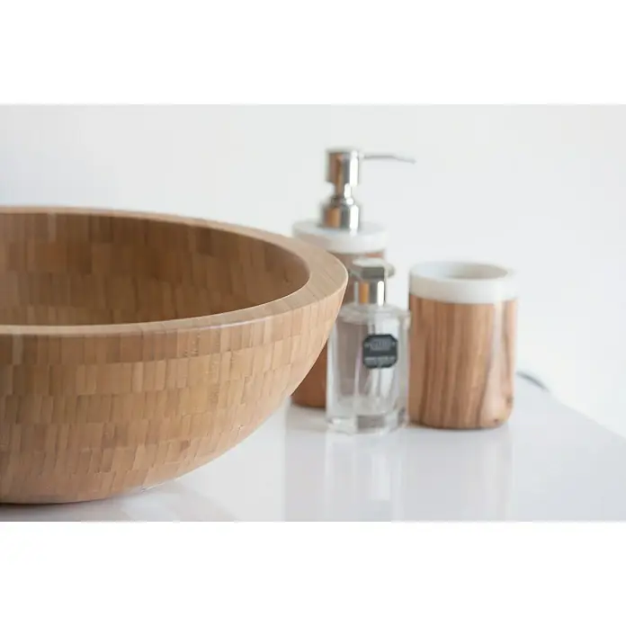 Cipì Lavabo redondo La Ciotola - Diámetro: 40,5 cm, Teca