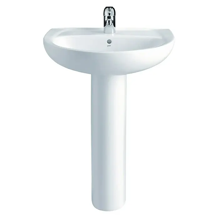 Gala Elia Pedestal de lavabo pequeño - Porcelana, Blanco