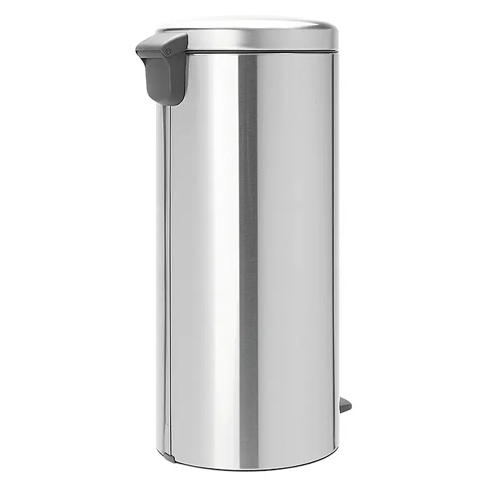 Brabantia Cubo con pedal New Icon - 30 l, Acero inoxidable, Redonda, Acero