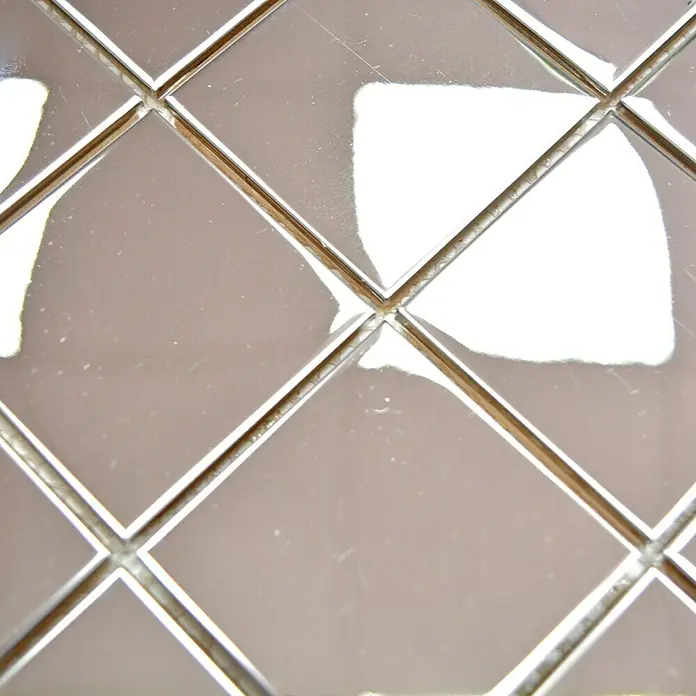 Mosaikfliese Quadrat XCE 48G - 29,8 x 29,8 cm, Silber, Glänzend - Detailaufnahme