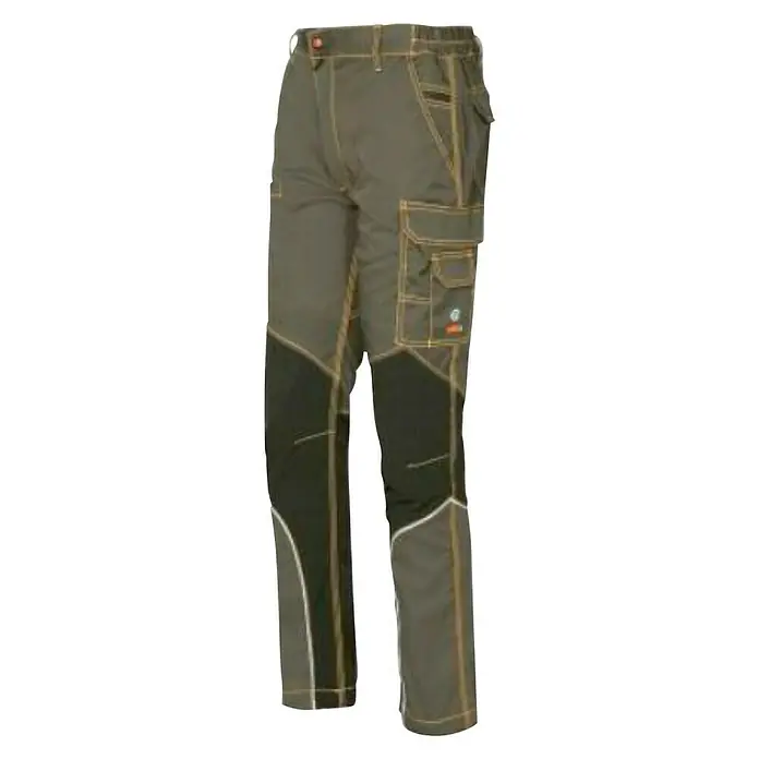 Industrial Starter Pantalones de trabajo Stretch Extreme - 65% poliéster/32% algodón/3% spandex, Verde oscuro, Negro, S