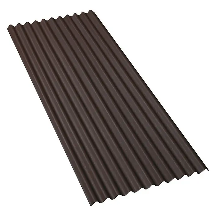 Gutta Bitumenwellplatte K11 - 200 x 83 x 3,2 cm, Bitumen, Braun - Vorderansicht