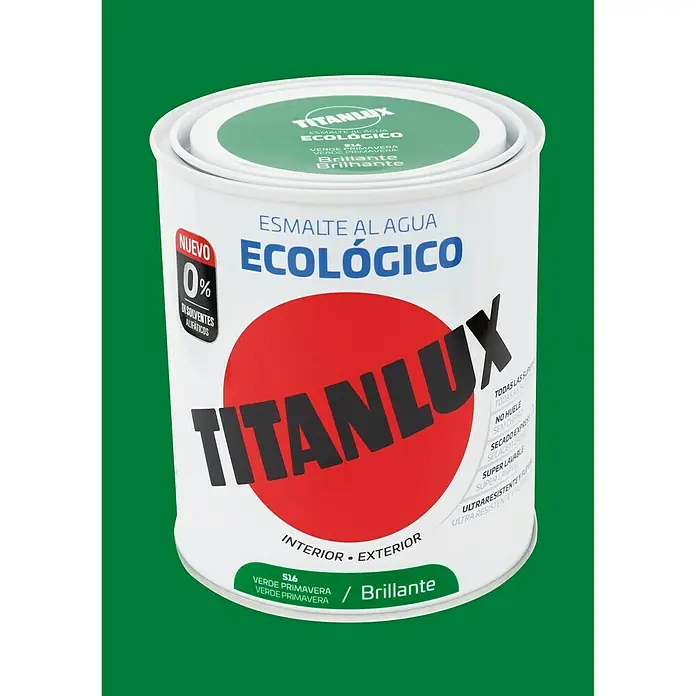 Titanlux Esmalte de color Eco - Verde primavera, 750 ml, Brillante