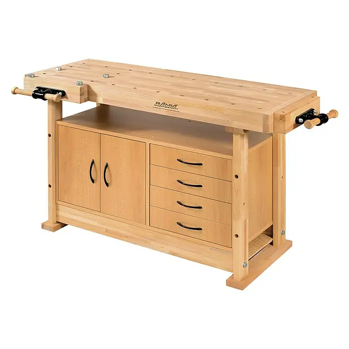 Ramia Werkbank-Unterschrank Hobby II - 410 x 1.000 x 460 mm, Anzahl Türen: 2 Stk. - Vorderansicht
