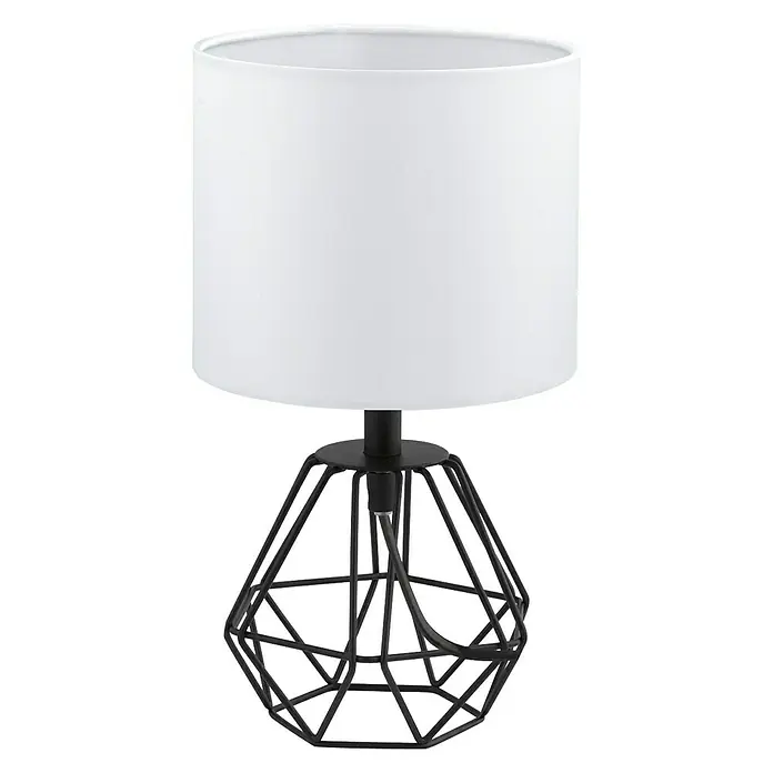 Eglo Lámpara de sobremesa Carlton 2 - 60 W, L x An x Al: 16,5 cm x 16,5 cm x 30,5 mm, Negro, Blanco, E14