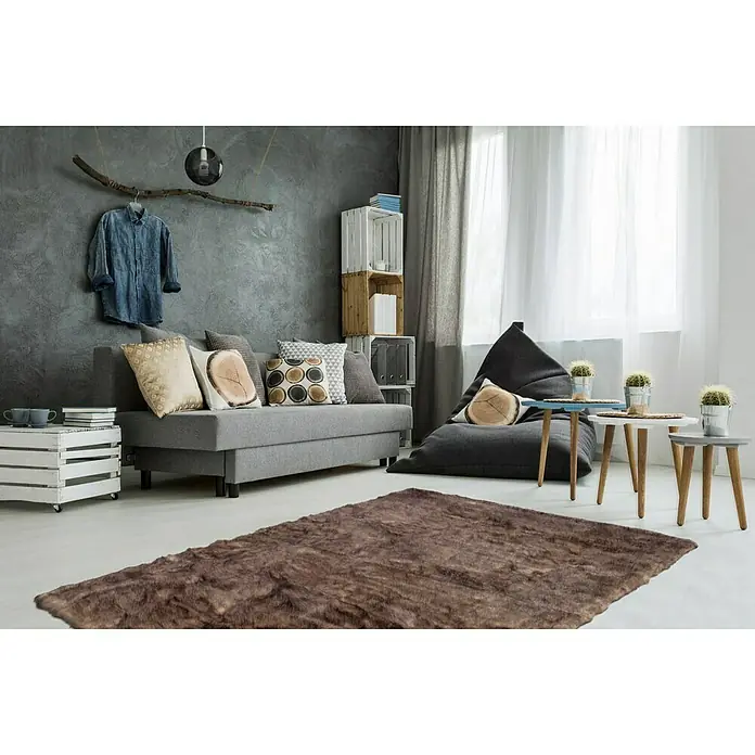Kayoom Teppich Crown - Braun, 280 x 180 cm, 100 % Polyester - Stimmungsaufnahme