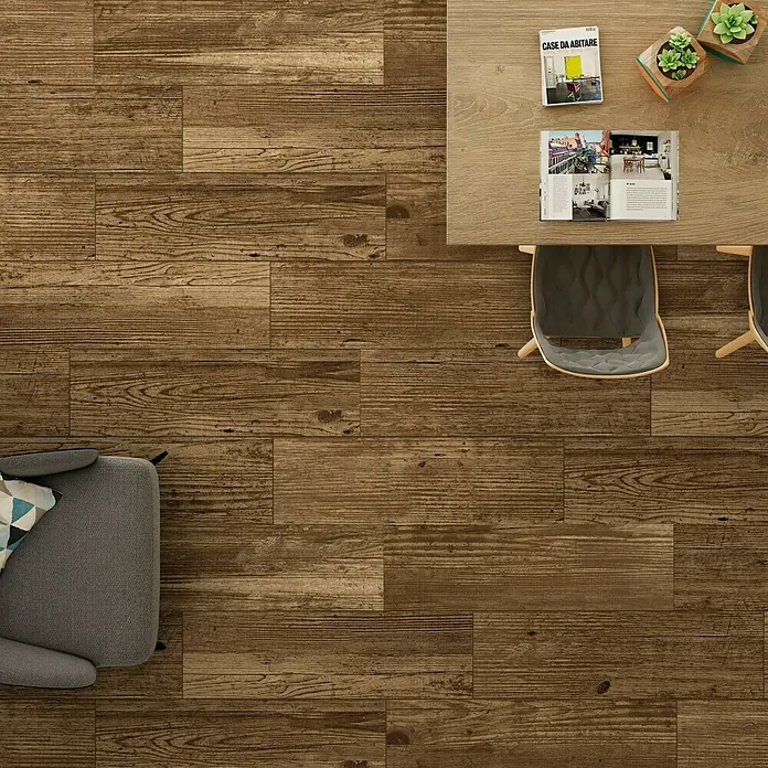 Pavimento cerámico Paolo - 23,5 x 66,2 cm, Roble, Estilo madera